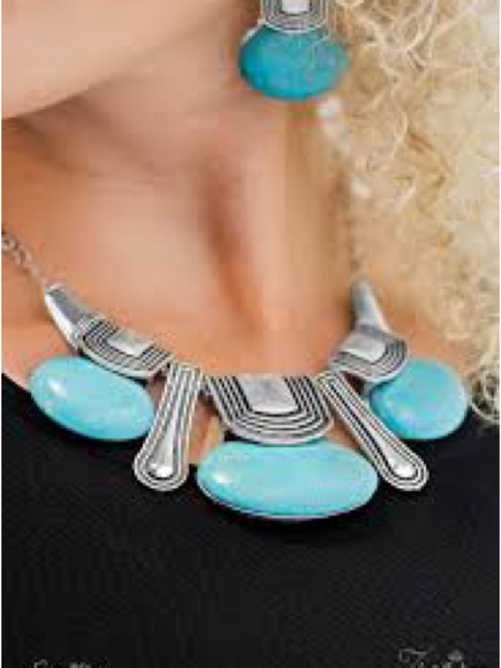 Paparazzi Turquoise Blue Bib Necklace “The Rhonda”